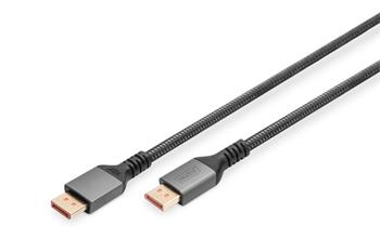 Digitus DP Kabel PREMIUM DP2.1 1m 16K@60Hz, UHD, 80Gbps, Alu (DB-340111-010-S)