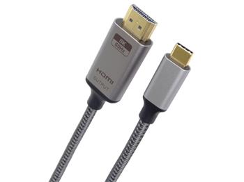 PremiumCord USB-C na HDMI kabel 2m rozlišení obrazu 8K@60Hz,4K@144Hz Aluminium (ku31hdmi22)