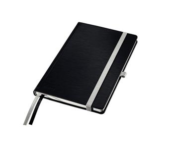 LEITZ Zápisník STYLE A5, tvrdé desky, linkovaný, saténově černá (44850094)