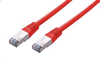 C-TECH Kabel patchcord Cat5e, FTP, červený, 1m (CB-PP5F-1R)