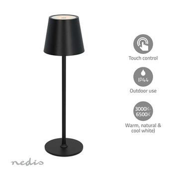 Nedis LTOUT05BK - LED stolní lampa| LED | 1.8 W | 150 lm | 3000 - 6000 K | Černá (LTOUT05BK)