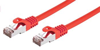 C-TECH Kabel patchcord Cat6, FTP, červený, 0,5m (CB-PP6F-05R)