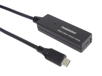 PremiumCord USB-C repeater a prodlužovací kabel Male-Female, 5Gbps 10m (ku31rep10)