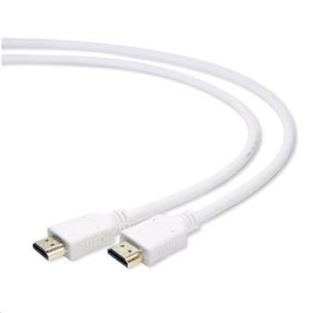 GEMBIRD CABLEXPERT Kabel HDMI-HDMI 3m, 2.0, M/M stíněný, zlacené kontakty, bílý (CC-HDMI4-W-10)