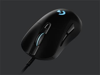 Logitech myš Gaming G403 Hero - 6 tlačítek/podsvícená/drátová/100 - 16 000 DPI/černá (910-005632)