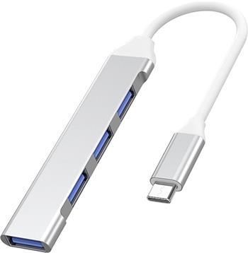 PremiumCord Hub USB-C na USB3.2 A + 3x USB2.0 A, hliníkové pouzdro (ku31hub12)