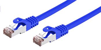 C-TECH Kabel patchcord Cat6, FTP, modrý, 0,5m (CB-PP6F-05B)