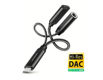 AXAGON ADA-HCPD, USB-C na 3.5mm jack - Hi-Res DAC audio adaptér, 384kHz/32bit, stereo, PD 60W 3A (ADA-HCPD)