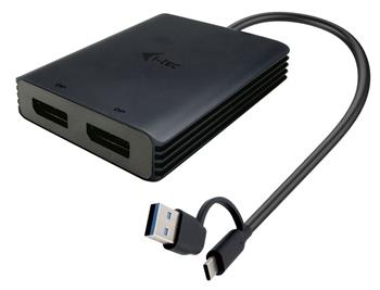 I-Tec USB-A/USB-C Dual 4K DP Video Adapter (CADUAL4KDP)