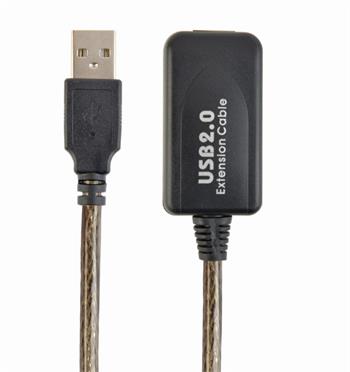 Kabel CABLEXPERT USB 2.0 aktivní prodlužka, 10m, černá