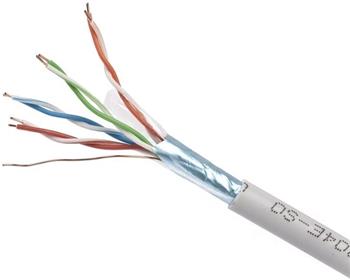 Kabel FTP 1m, stíněný, CAT5e, drát - metráž
