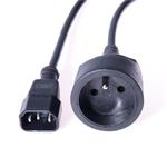 Kabel napájecí síťový pro výstup UPS (IEC320/C14 - CEE7/4), 2m, černý