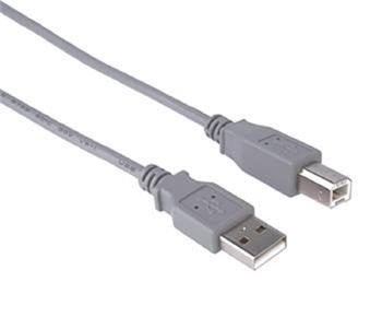 Kabel USB A-B (k tiskárně), světlý, 3 metry