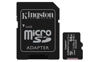 KINGSTON 64GB microSDHC CANVAS Plus Memory Card 100MB/85MBs- UHS-I class 10 Gen 3