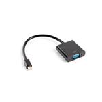 LANBERG adaptér mini DisplayPort 1.2 na VGA, M/F, kabel 20cm, černý