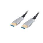 LANBERG Aktivní optický kabel High Speed with Ethernet 2.0, 4K@60Hz, M/M, délka 30m, černý, zlacené konektory