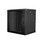 LANBERG RACK CABINET 19” DOUBLE-SECTION WALL-MOUNT 12U/600X600 (FLAT PACK) BLACK  