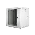 LANBERG RACK CABINET 19” DOUBLE-SECTION WALL-MOUNT 12U/600X600 (FLAT PACK) GREY  