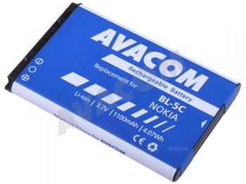 Náhradní baterie AVACOM Baterie do mobilu Nokia 6230, N70, Li-Ion 3,7V 1100mAh (náhrada BL-5C)