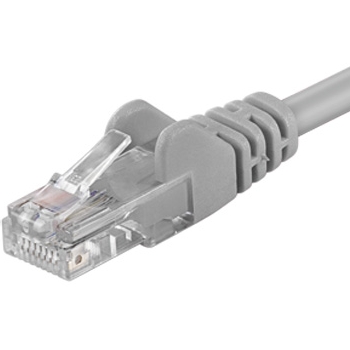 Patch kabel RJ45, cat. 5e, UTP, 0.25m, šedý