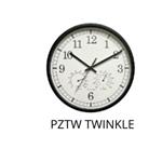 PLATINET NÁSTĚNNÉ KULATÉ HODINY TWINKLE, tichý mechanismus, vlhkoměr a teploměr [45959]