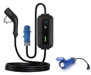 PLATINET přenosná nabíječka do automobilů, EV/PHEV AC TYPE 2 8/10/13/16/32A 7KW CEE 1F 32A