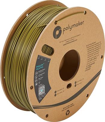 Polymaker PolyLite PLA PRO Army Green, vojenská ( armádní ) zelená 1,75mm, 1kg