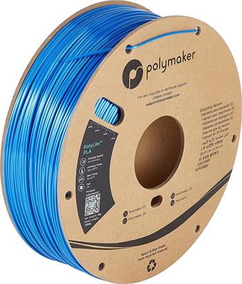 Polymaker PolyLite Silk PLA Blue, modrá, 1,75mm, 1000g