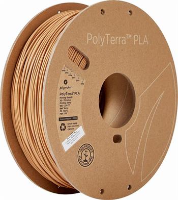 Polymaker PolyTerra PLA Wood Brown 1,75mm 1kg, hnědé dřevo