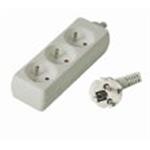 PremiumCord Extension Power Cable,  Length 3 M, 3 outlets