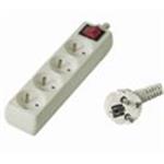 PremiumCord Extension Power Cable,  Length 3 M, 4 outlets, switch