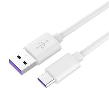 PremiumCord Kabel USB 3.1 C/M - USB 2.0 A/M, Super fast charging 5A, bílý, 1m