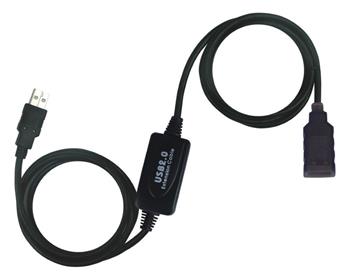 PremiumCord USB 2.0 kabel, prodlužující A-A samec/samice 10m, aktivní