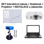 SET IQboard Komplet150: interaktivní tabule 150x100cm + Notebook 15,6" + Projektor + Instalace + Zaškolení