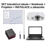 SET IQboard Komplet180 SHORT: interaktivní tabule 180x120cm + Notebook 15,6" + Projektor + Instalace + Zaškolení