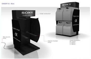 SONY stojánek s bateriemi do DSC a CAM