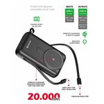 SWISSTEN POWER BANK 20000 mAh PD 20W S INTEGROVANÝMI KABELY  USB-C A LIGHTNING (kompatibilní s MagSafe)