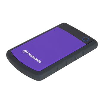 TRANSCEND 2TB StoreJet 25H3P, USB 3.0, 2.5” Externí odolný hard disk, černo/fialový