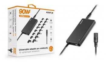 Univerzální adaptér pro notebooky se 16 výměnnými konektory a USB, 90W