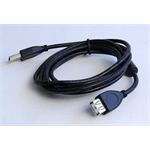 USB 2.0 prodlužovací kabel A-A, M/F, 1.8m, Stíněný, černý