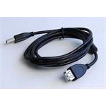 USB 2.0 prodlužovací kabel A-A, M/F, 3m, Stíněný, černý